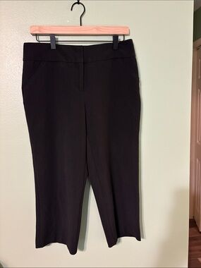 Nicole Miller Black Cropped Ponte Pull-On Pants